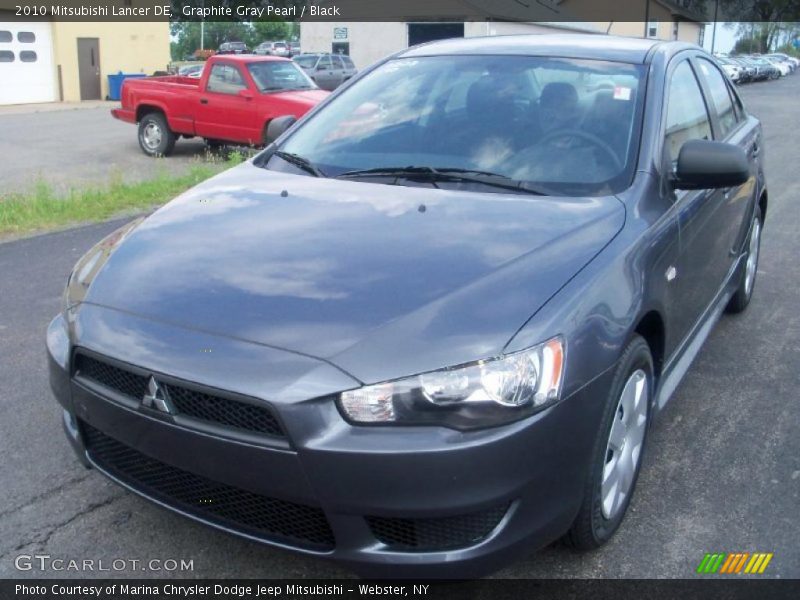 Graphite Gray Pearl / Black 2010 Mitsubishi Lancer DE
