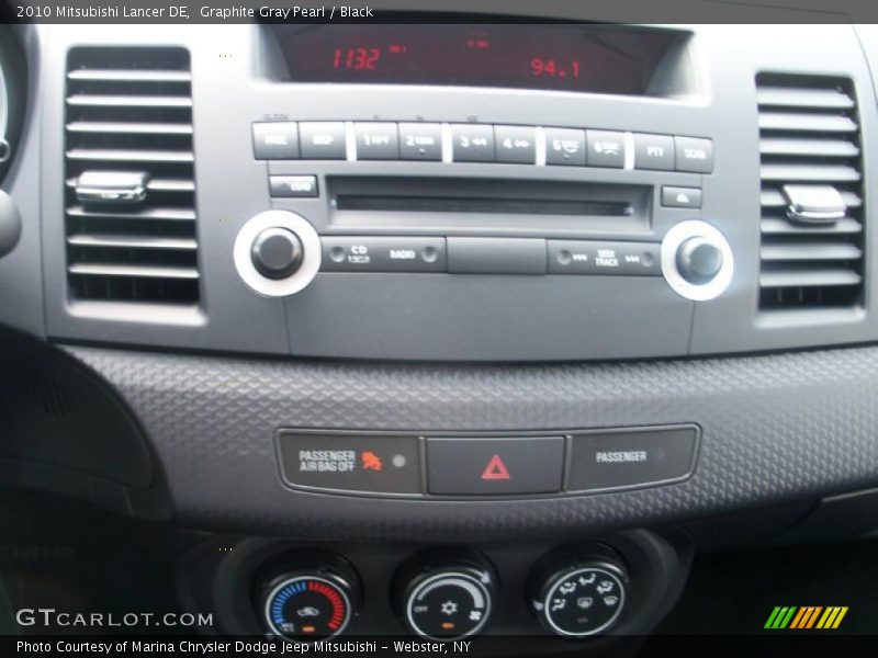 Graphite Gray Pearl / Black 2010 Mitsubishi Lancer DE