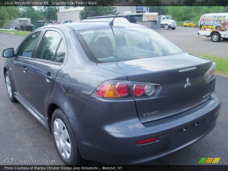 Graphite Gray Pearl / Black 2010 Mitsubishi Lancer DE