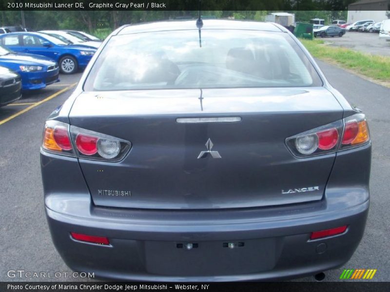 Graphite Gray Pearl / Black 2010 Mitsubishi Lancer DE