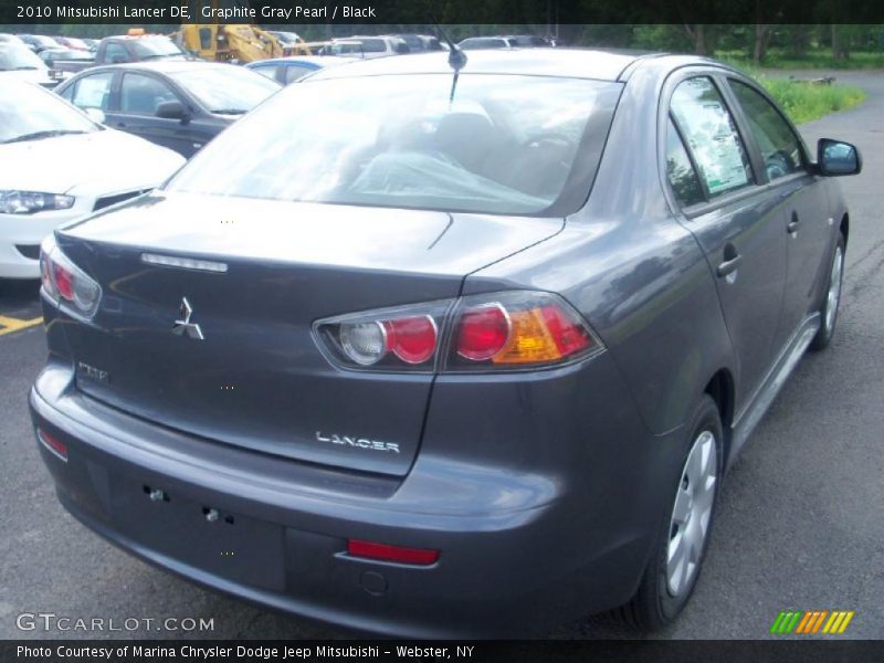Graphite Gray Pearl / Black 2010 Mitsubishi Lancer DE