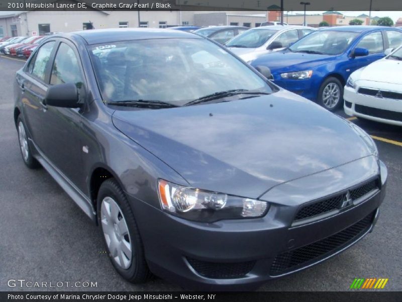 Graphite Gray Pearl / Black 2010 Mitsubishi Lancer DE