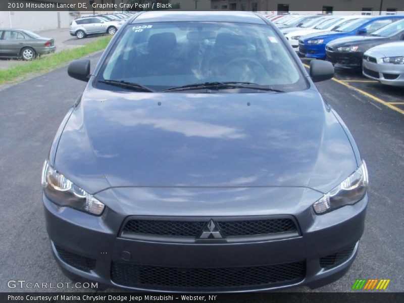 Graphite Gray Pearl / Black 2010 Mitsubishi Lancer DE