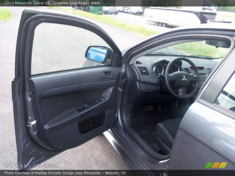 Graphite Gray Pearl / Black 2010 Mitsubishi Lancer DE