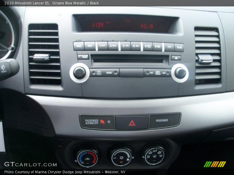 Octane Blue Metallic / Black 2010 Mitsubishi Lancer ES