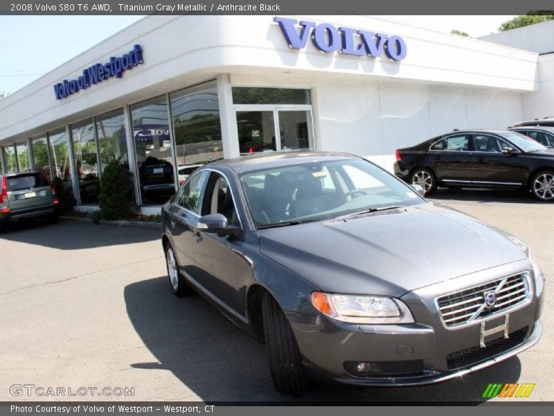 Titanium Gray Metallic / Anthracite Black 2008 Volvo S80 T6 AWD