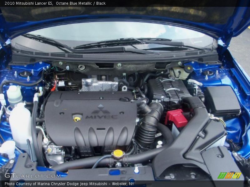 Octane Blue Metallic / Black 2010 Mitsubishi Lancer ES
