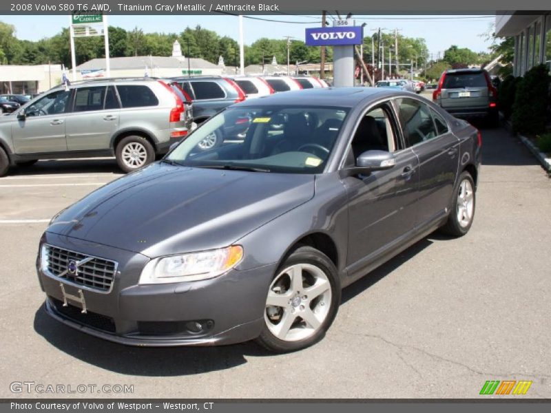 Titanium Gray Metallic / Anthracite Black 2008 Volvo S80 T6 AWD