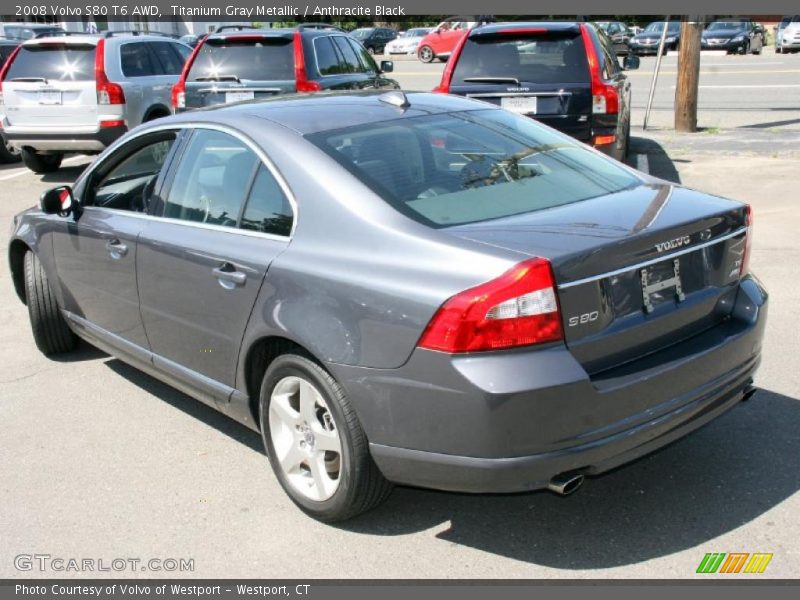 Titanium Gray Metallic / Anthracite Black 2008 Volvo S80 T6 AWD
