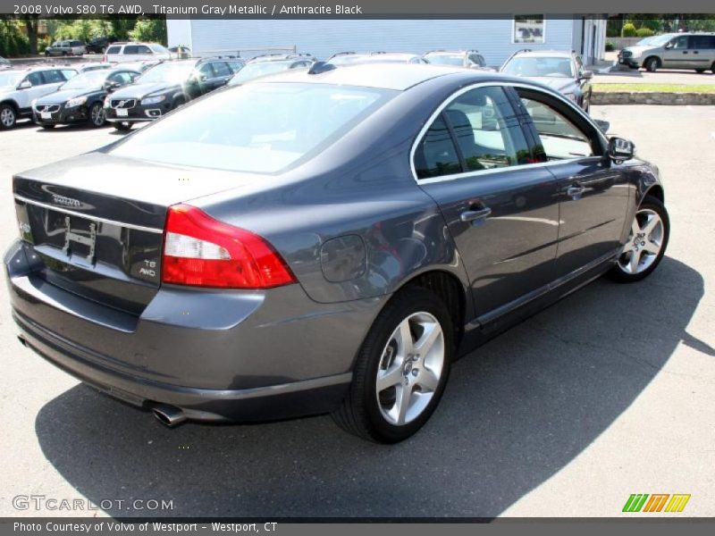 Titanium Gray Metallic / Anthracite Black 2008 Volvo S80 T6 AWD