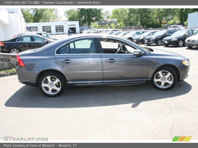 Titanium Gray Metallic / Anthracite Black 2008 Volvo S80 T6 AWD