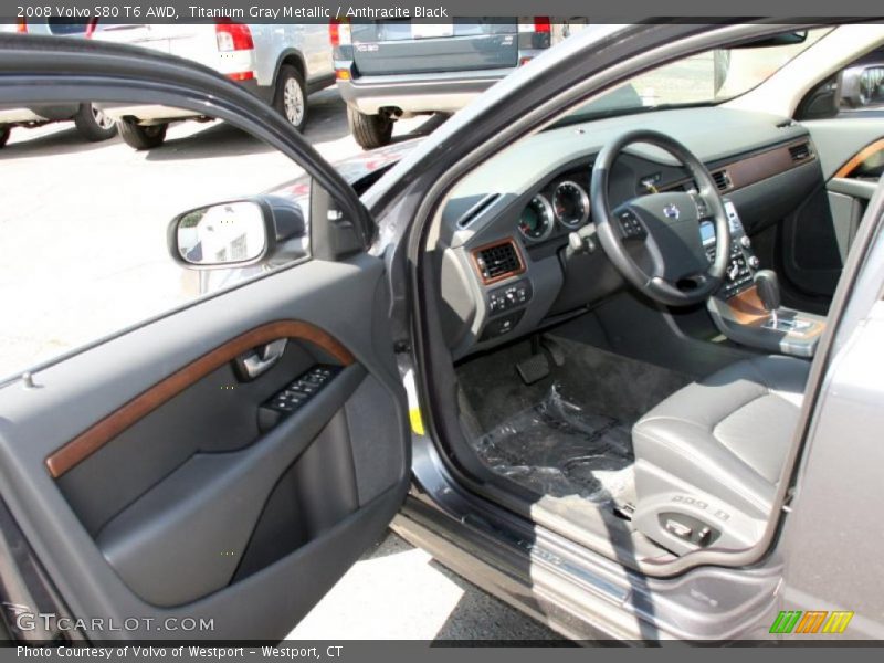 Titanium Gray Metallic / Anthracite Black 2008 Volvo S80 T6 AWD