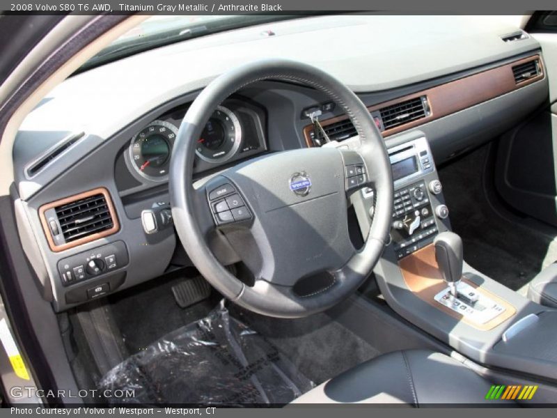 Titanium Gray Metallic / Anthracite Black 2008 Volvo S80 T6 AWD