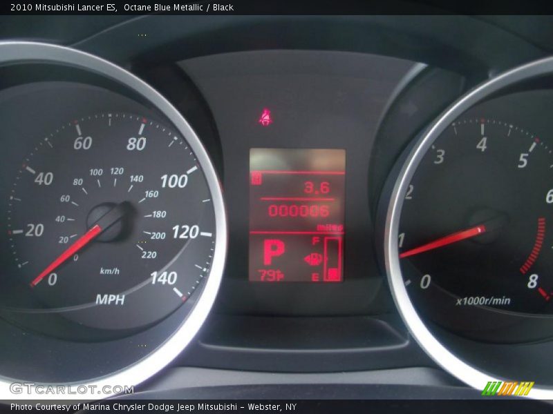 Octane Blue Metallic / Black 2010 Mitsubishi Lancer ES