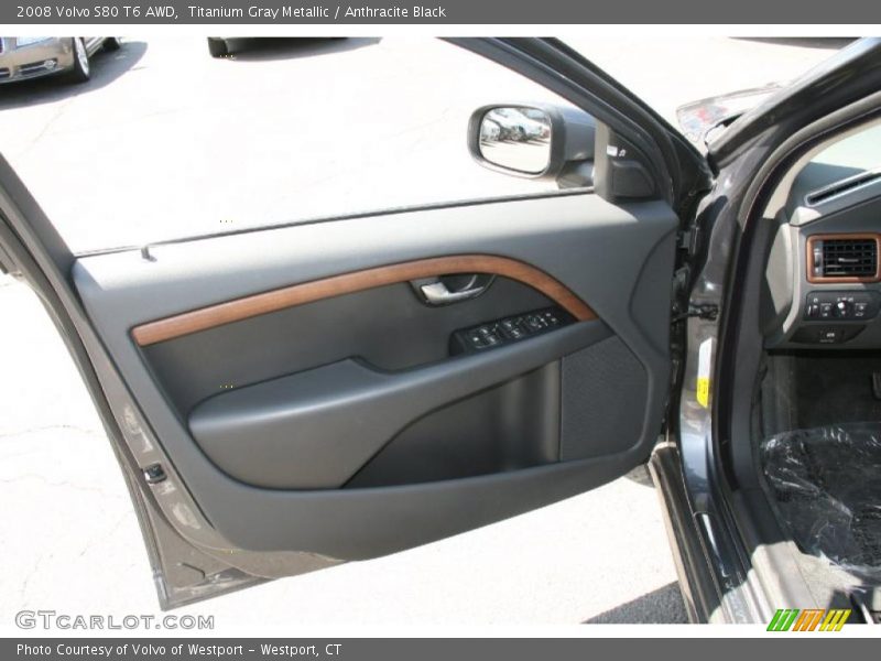 Titanium Gray Metallic / Anthracite Black 2008 Volvo S80 T6 AWD