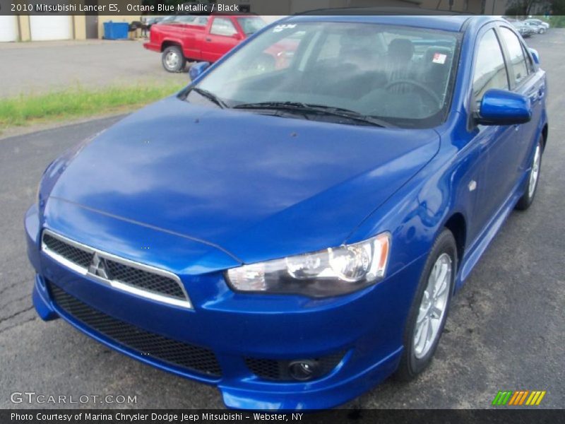 Octane Blue Metallic / Black 2010 Mitsubishi Lancer ES