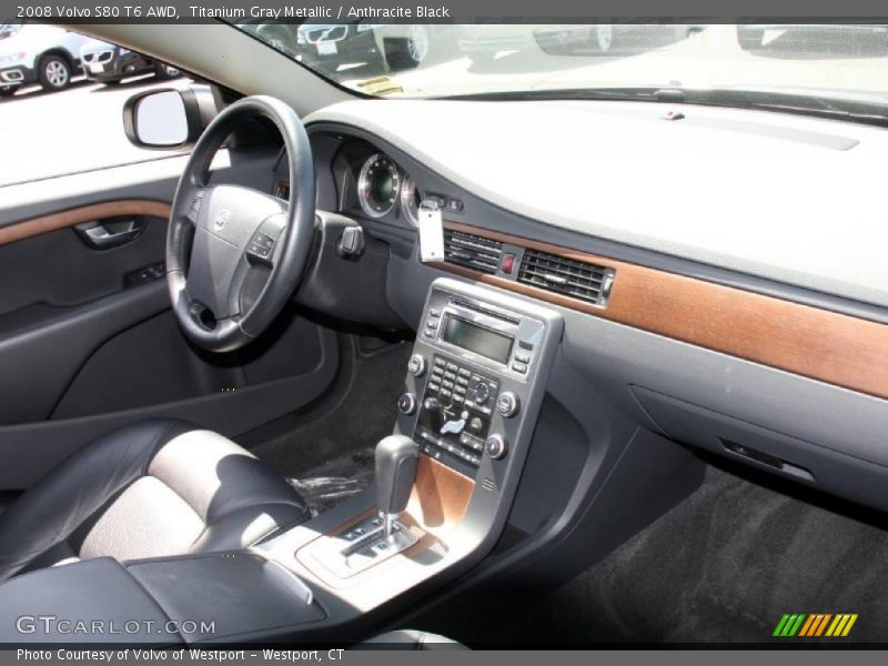 Titanium Gray Metallic / Anthracite Black 2008 Volvo S80 T6 AWD