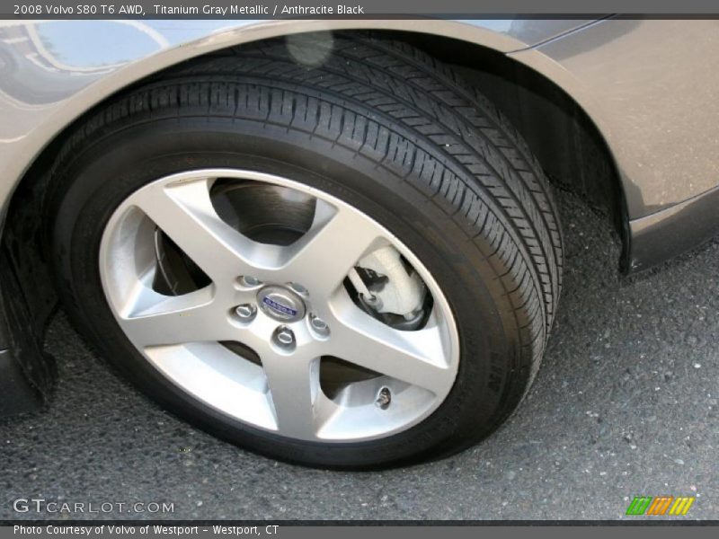 Titanium Gray Metallic / Anthracite Black 2008 Volvo S80 T6 AWD
