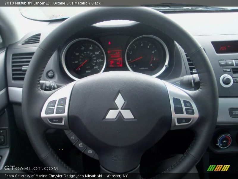 Octane Blue Metallic / Black 2010 Mitsubishi Lancer ES