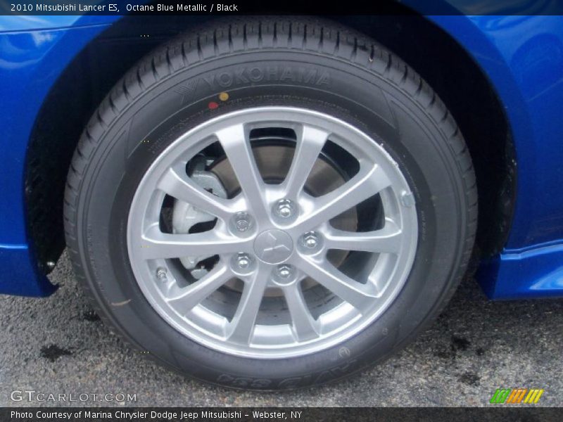 Octane Blue Metallic / Black 2010 Mitsubishi Lancer ES