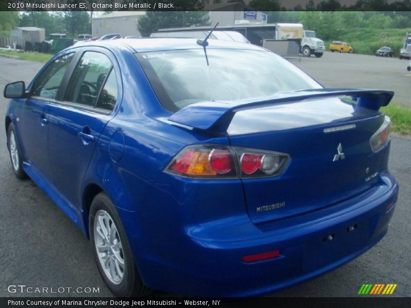Octane Blue Metallic / Black 2010 Mitsubishi Lancer ES