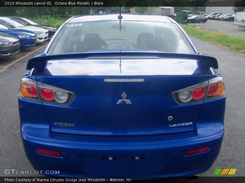 Octane Blue Metallic / Black 2010 Mitsubishi Lancer ES