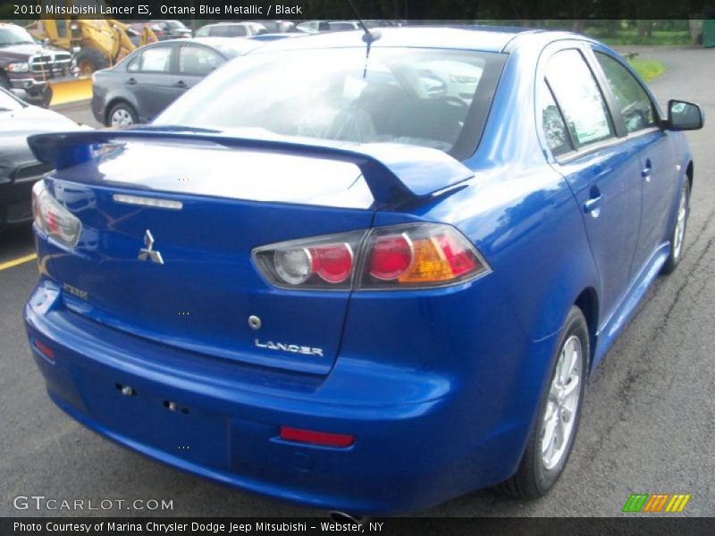 Octane Blue Metallic / Black 2010 Mitsubishi Lancer ES