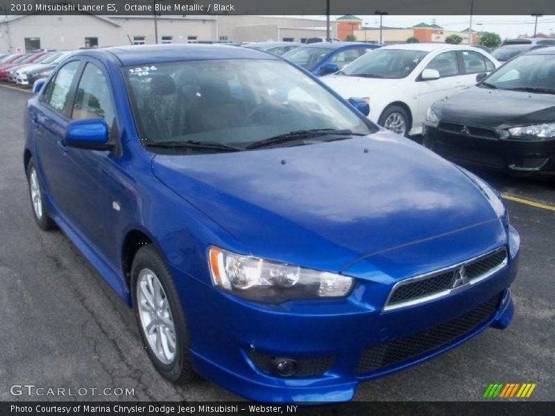Octane Blue Metallic / Black 2010 Mitsubishi Lancer ES