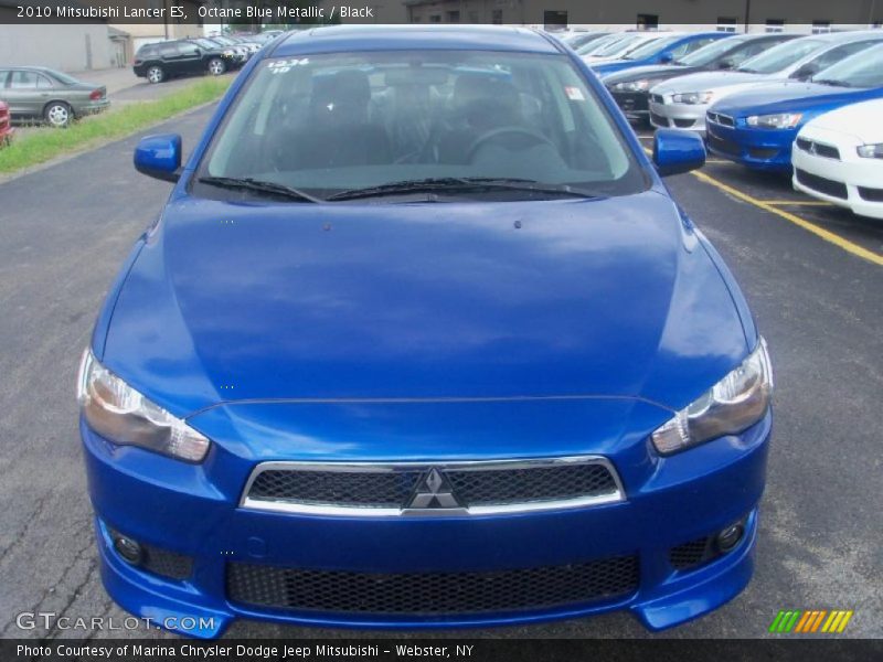 Octane Blue Metallic / Black 2010 Mitsubishi Lancer ES