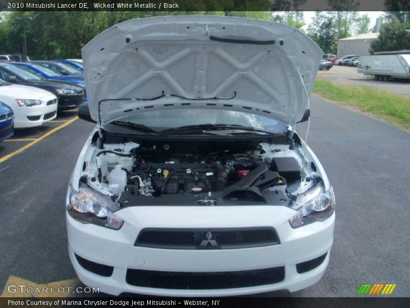 Wicked White Metallic / Black 2010 Mitsubishi Lancer DE