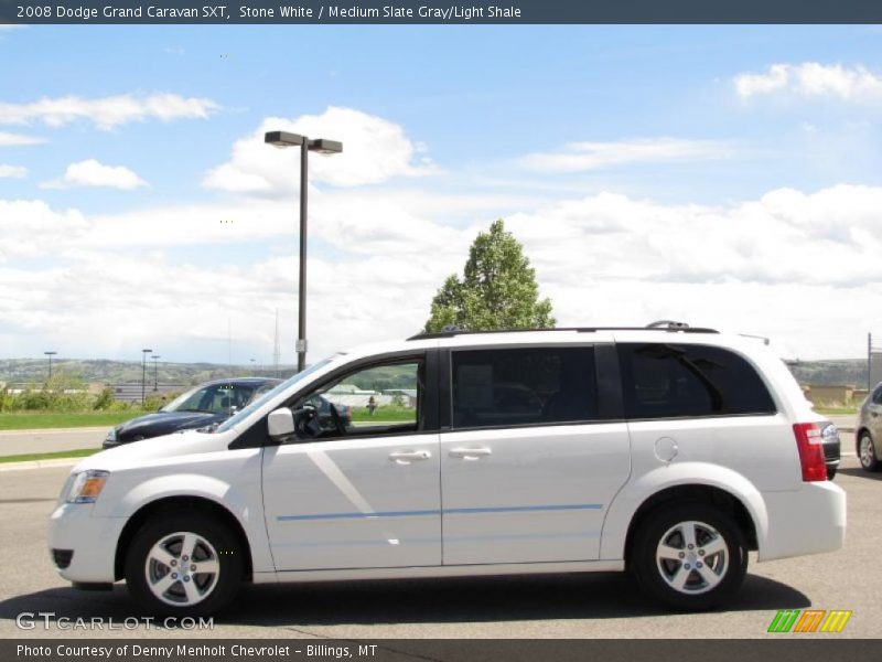 Stone White / Medium Slate Gray/Light Shale 2008 Dodge Grand Caravan SXT