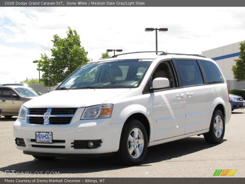 Stone White / Medium Slate Gray/Light Shale 2008 Dodge Grand Caravan SXT