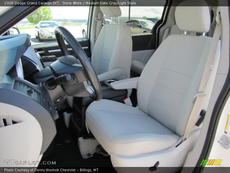 Stone White / Medium Slate Gray/Light Shale 2008 Dodge Grand Caravan SXT