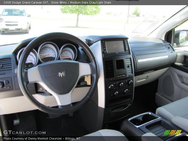 Stone White / Medium Slate Gray/Light Shale 2008 Dodge Grand Caravan SXT