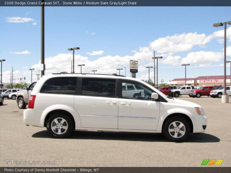 Stone White / Medium Slate Gray/Light Shale 2008 Dodge Grand Caravan SXT