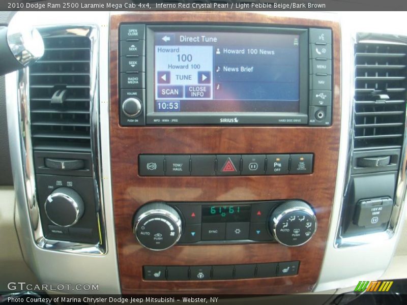 Inferno Red Crystal Pearl / Light Pebble Beige/Bark Brown 2010 Dodge Ram 2500 Laramie Mega Cab 4x4