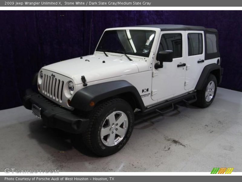 Stone White / Dark Slate Gray/Medium Slate Gray 2009 Jeep Wrangler Unlimited X