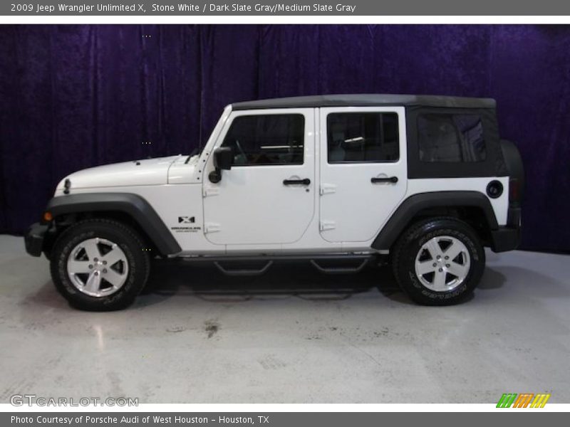 Stone White / Dark Slate Gray/Medium Slate Gray 2009 Jeep Wrangler Unlimited X