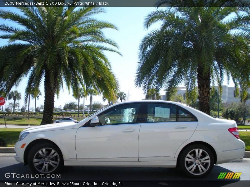 Arctic White / Black 2008 Mercedes-Benz C 300 Luxury