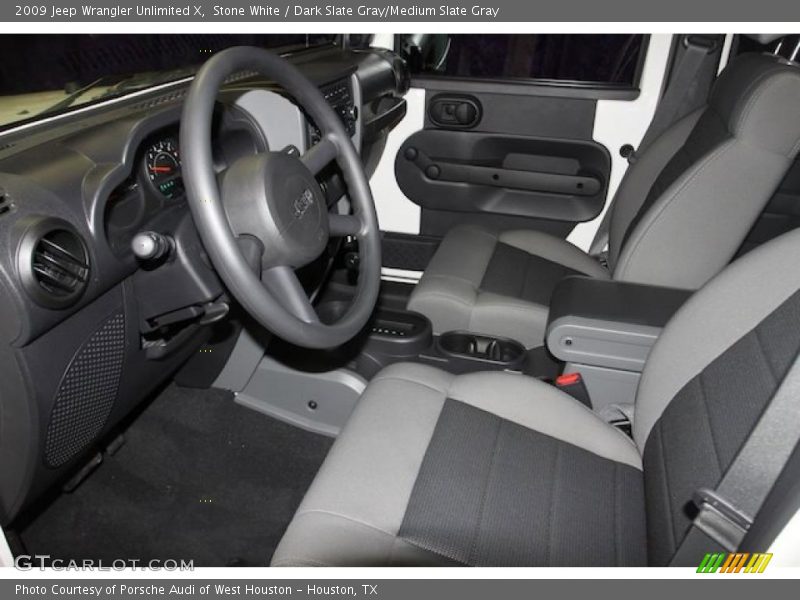 Stone White / Dark Slate Gray/Medium Slate Gray 2009 Jeep Wrangler Unlimited X
