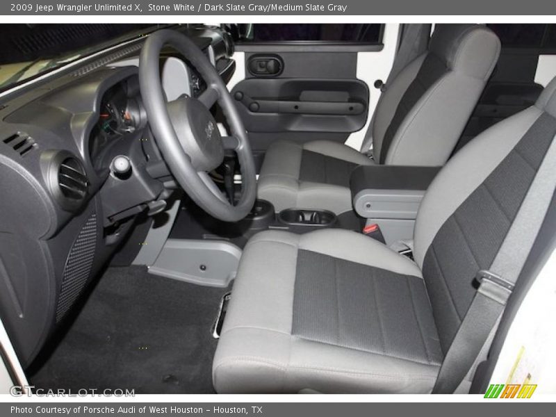 Stone White / Dark Slate Gray/Medium Slate Gray 2009 Jeep Wrangler Unlimited X