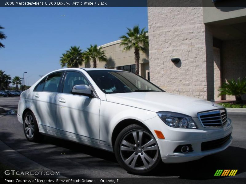 Arctic White / Black 2008 Mercedes-Benz C 300 Luxury
