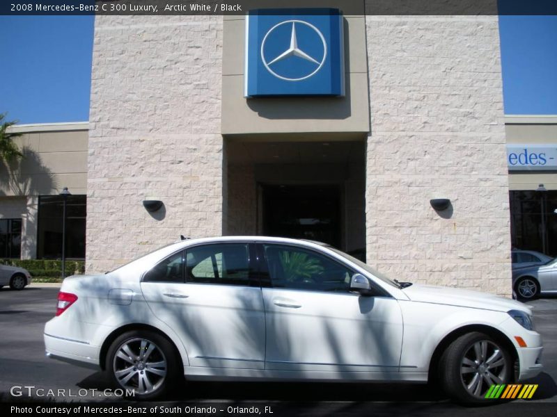 Arctic White / Black 2008 Mercedes-Benz C 300 Luxury