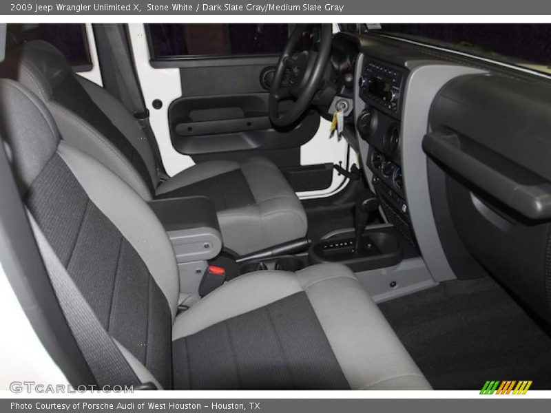 Stone White / Dark Slate Gray/Medium Slate Gray 2009 Jeep Wrangler Unlimited X