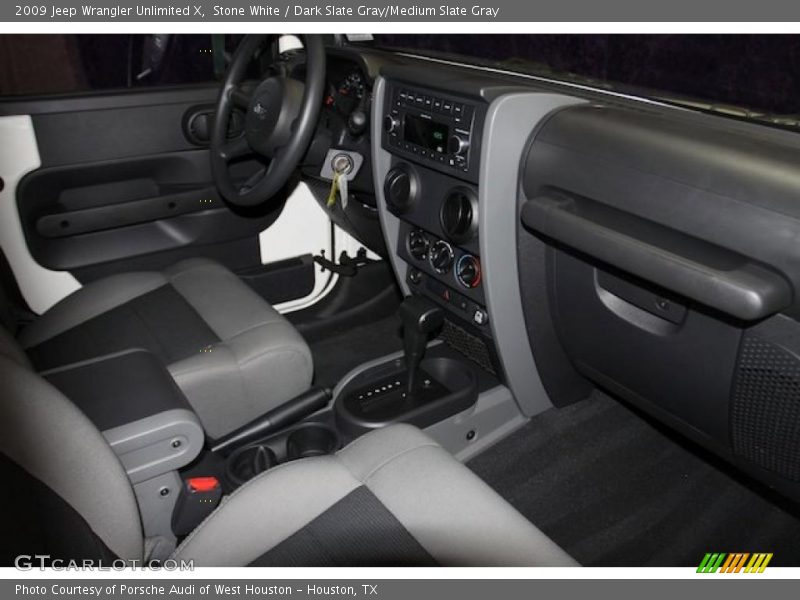 Stone White / Dark Slate Gray/Medium Slate Gray 2009 Jeep Wrangler Unlimited X