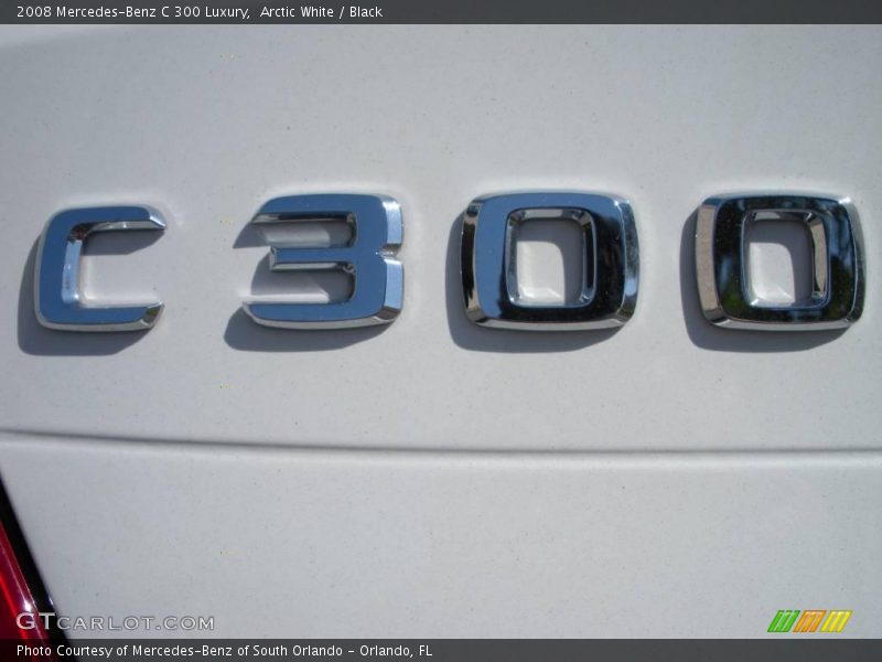 Arctic White / Black 2008 Mercedes-Benz C 300 Luxury