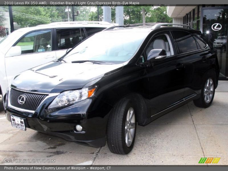 Obsidian Black / Light Gray/Espresso Birds-Eye Maple 2010 Lexus RX 350 AWD