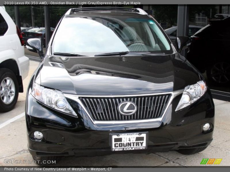 Obsidian Black / Light Gray/Espresso Birds-Eye Maple 2010 Lexus RX 350 AWD