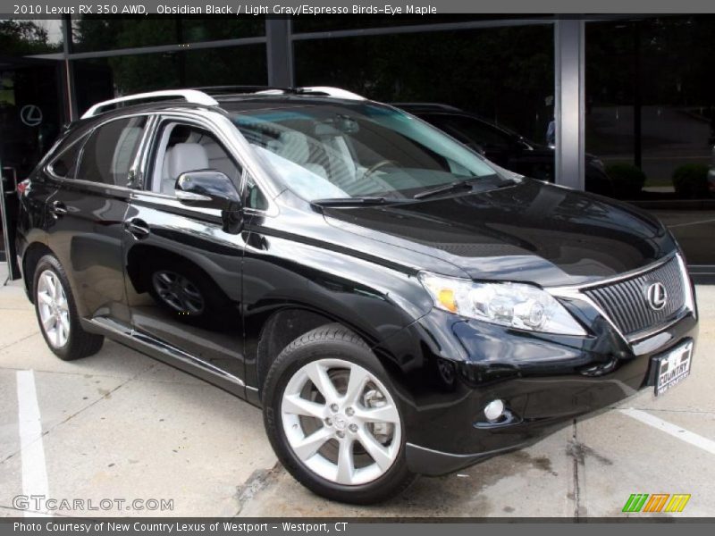 Obsidian Black / Light Gray/Espresso Birds-Eye Maple 2010 Lexus RX 350 AWD