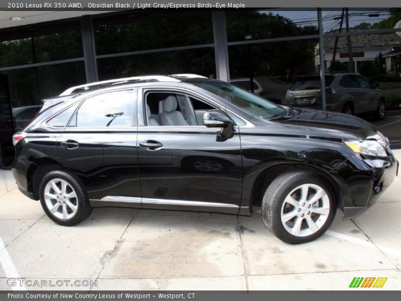 Obsidian Black / Light Gray/Espresso Birds-Eye Maple 2010 Lexus RX 350 AWD